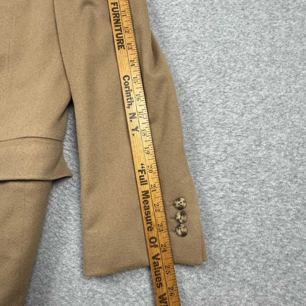 VTG Michele Carchedi Sport Coat 42R Beige Camel Blazer Horn Buttons Bespoke 90's